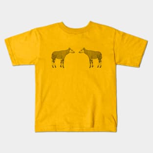 Zebra Giraffes in Love - African animal design Kids T-Shirt